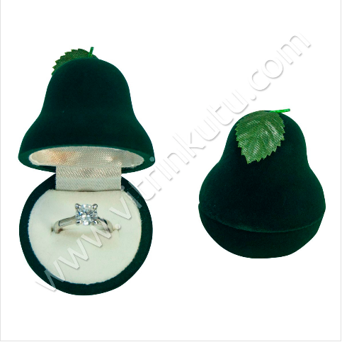 Armut Yüzük Kutusu 4x4 cm Yeşil (6 Adet)