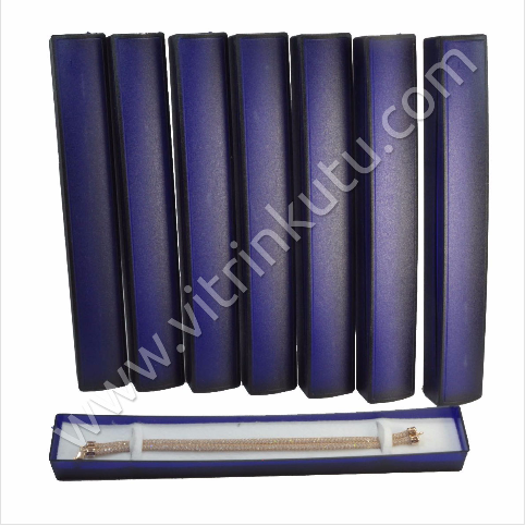 VitrinKutu - Tesbih Bileklik Kutusu 22x3 cm Süngerli 12'li Paket