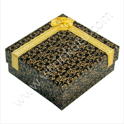 Bilezik Kelepçe Kutusu 9x9 cm Karton Kurdeleli (6'lı)