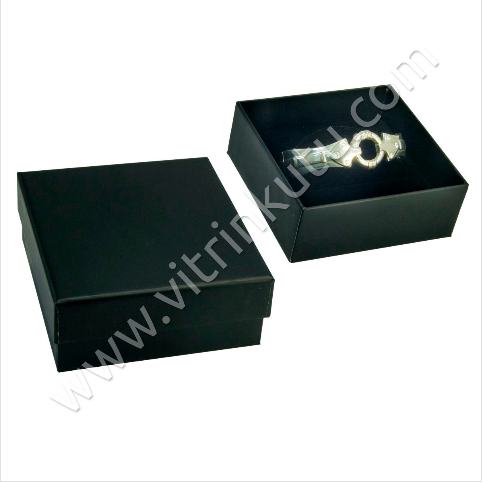 VitrinKutu - Bilezik Kelepçe Kutusu 9x9 cm Karton 12'li