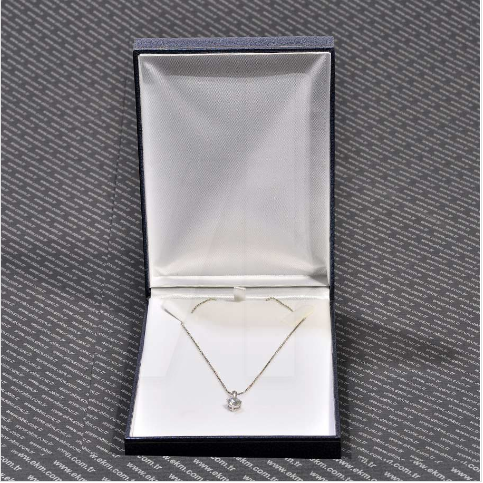 VitrinKutu - Büyük Kolye Takı Kutusu 11x16 cm Mavi Kartier