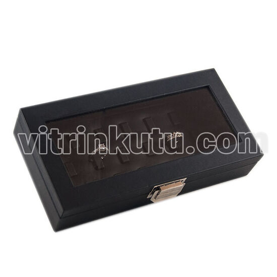 Camlı 17 Tırnaklı Yüzük Kutusu 24x12