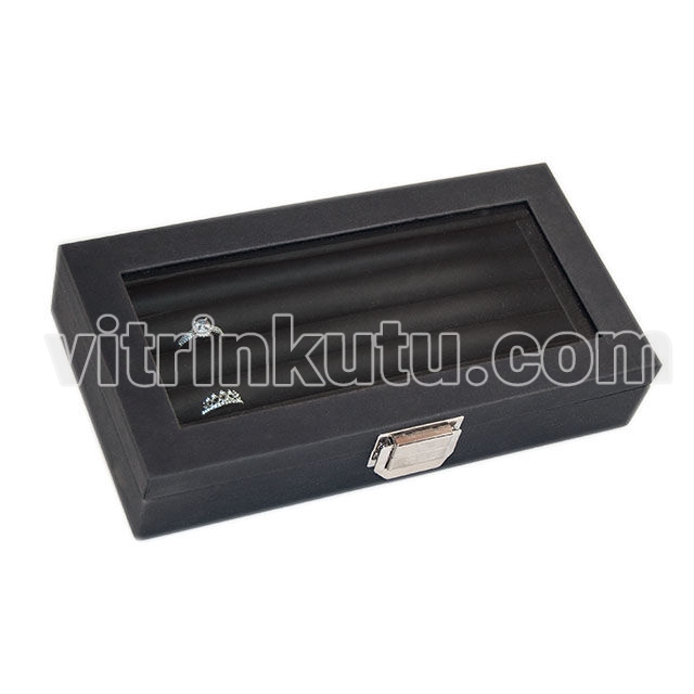 Camlı Rulo Tabla Yüzük Kutusu 24x12