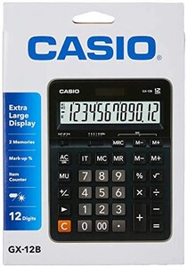 Casio Gx-12b-Bk 12 Hane Masaüstü Hesap Makinesi - 2