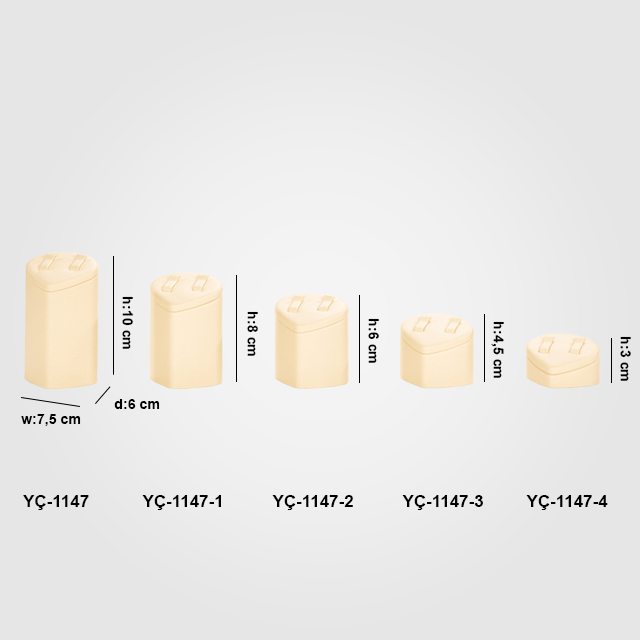 VitrinKutu - Çift Alyanslık Takı Standı 5 Boy YÇ-1147