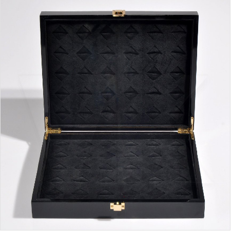 VitrinKutu - Çoklu Kol Düğmesi Kutusu 30x24 cm Ahşap Cilalı