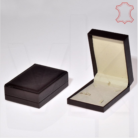 VitrinKutu - Deri Set Takı Kutusu 10x15 cm Üzeri Dikişli