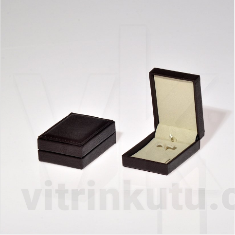 Deri Set Takı Kutusu 7x9 cm Üzeri Dikişli