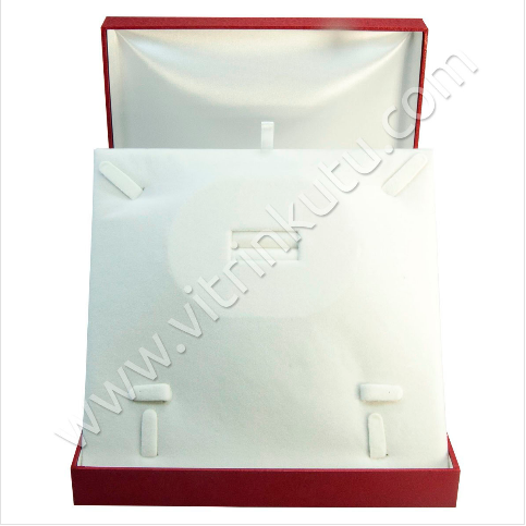 VitrinKutu - Deri Üçlü Set Kutusu 19x23 cm Büyük Kartier