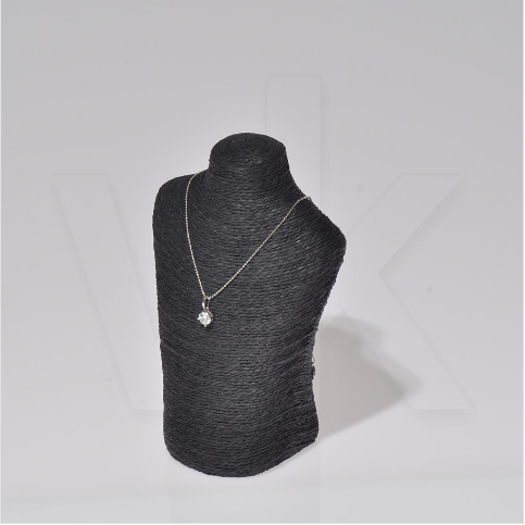 VitrinKutu - Dik Gerdanlık Manken Büst Standı 11x07x17 cm