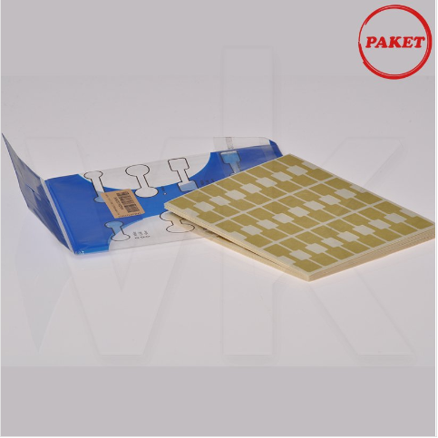 VitrinKutu - Fiyat Takı Etiketi Sarı Yapışkanlı 500 Adet Kare
