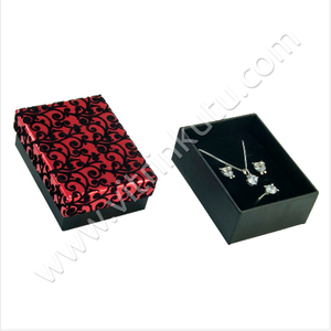 Floklu Üçlü Takım Kutusu 6,5x8,5 cm Siyah 12'li Paket - Thumbnail