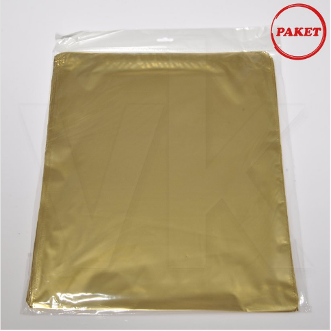 Hediyelik Poşet 50'li Paket Lüks Metalize Gold - Thumbnail