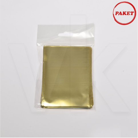 VitrinKutu - Hediyelik Poşet 50'li Paket Lüks Metalize Gold