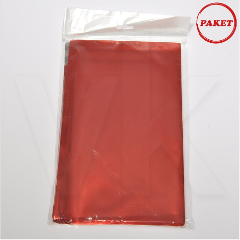 Hediyelik Poşet 50'li Paket Lüks Metalize Kırmızı