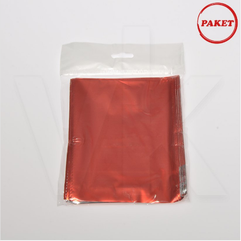 Hediyelik Poşet 50'li Paket Lüks Metalize Kırmızı - Thumbnail