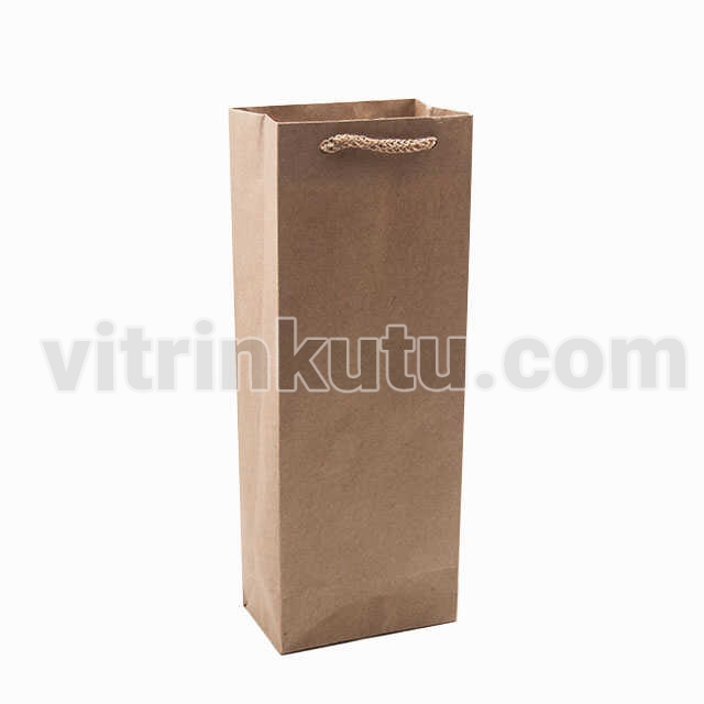 Karton Çanta 10x27 Cm Kraft (12