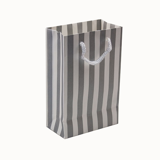 VitrinKutu - Karton Çanta 12x17 cm Çizgili 12'li Paket