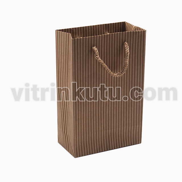 Karton Çanta 12x17 Cm Çizgili Model 3 (12