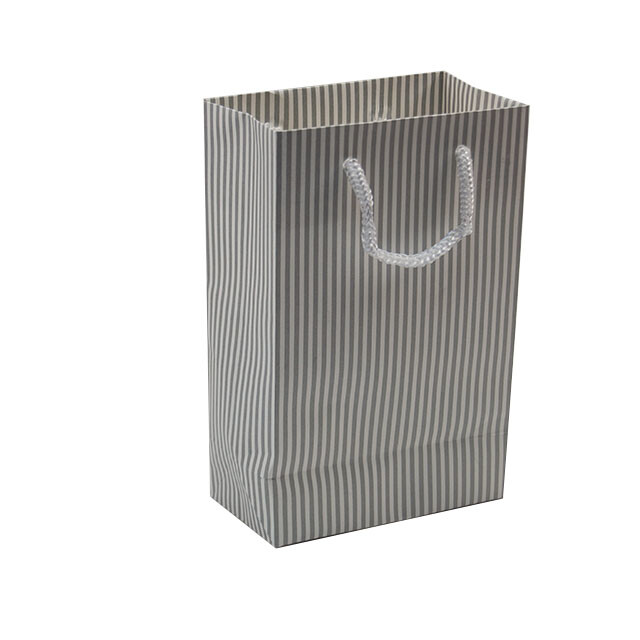 VitrinKutu - Karton Çanta 12x17 cm Çizgili Model 4 (12'li Paket)