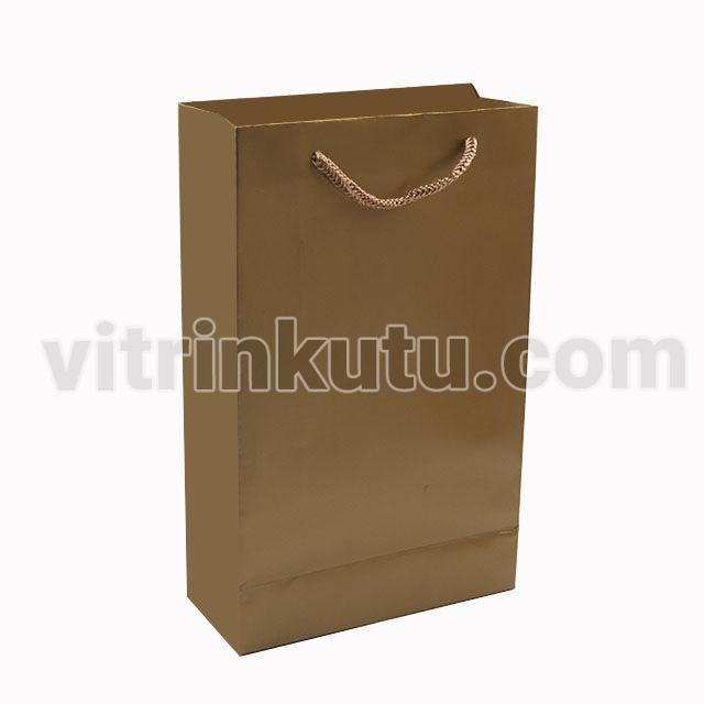 Karton Çanta 17x27 cm Gold (12'li Paket)