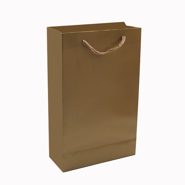 VitrinKutu - Karton Çanta 17x27 cm Gold (12'li Paket)