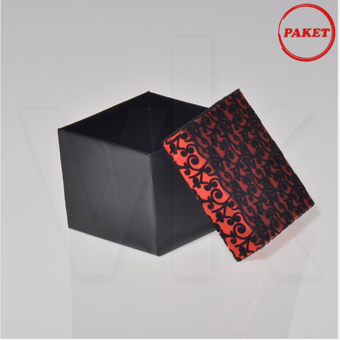 Kelepçe Saat Kutusu Floklu 9x9 cm 10' lu Paket Karton