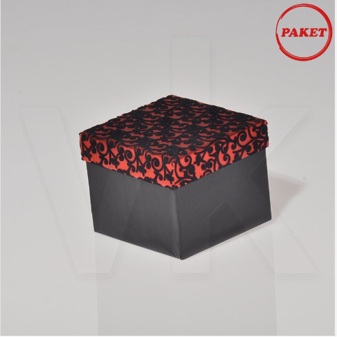 Kelepçe Saat Kutusu Floklu 9x9 cm 10' lu Paket Karton - Thumbnail