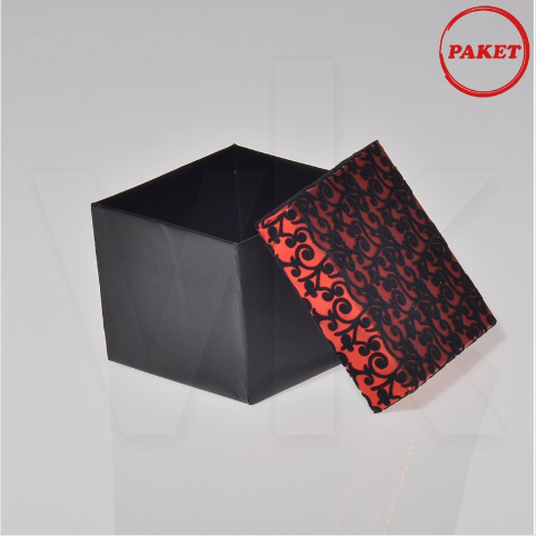Kelepçe Saat Kutusu Floklu 9x9 cm 10'lu Paket Karton