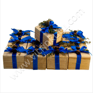 Kibrit Yüzük Kutusu 5x5 cm Kuşaklı Ağaç 12'li Paket - Thumbnail