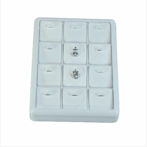 VitrinKutu - Kolye Ucu Tablası 13x17 cm Plastik Beyaz