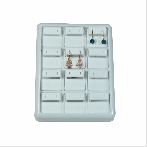 VitrinKutu - Küpe Tablası 13x17 cm Beyaz Plastik