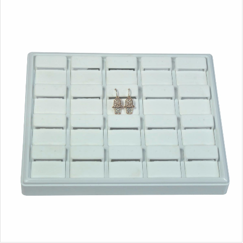VitrinKutu - Küpe Tablası 22x18 cm Beyaz Plastik