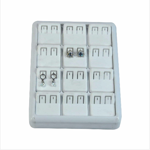 VitrinKutu - Küpe Tablası Beyaz 13x17 cm Plastik