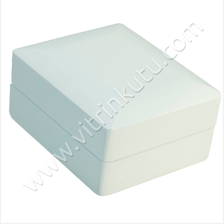 Küpe Takı Kutusu 4.5x7.5 cm Ahşap Beyaz - Thumbnail