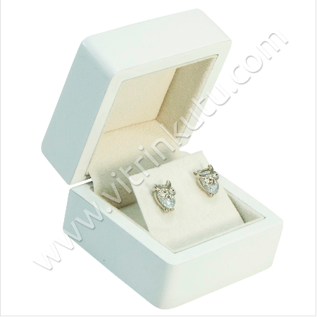 VitrinKutu - Küpe Takı Kutusu 6x6 cm Ahşap