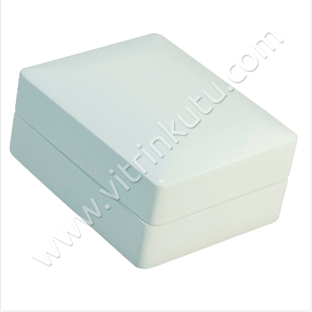  - Küpe Takı Kutusu 6x8 cm Ahşap Beyaz