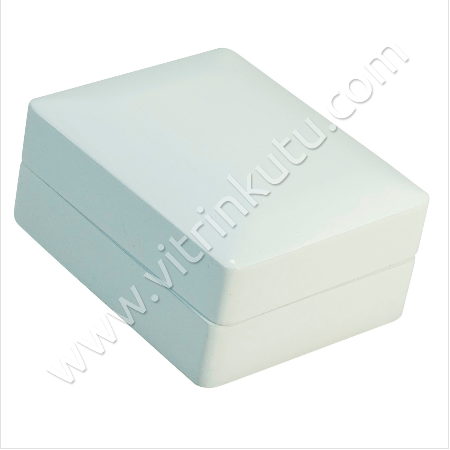 VitrinKutu - Küpe Takı Kutusu 6x8 cm Ahşap Beyaz