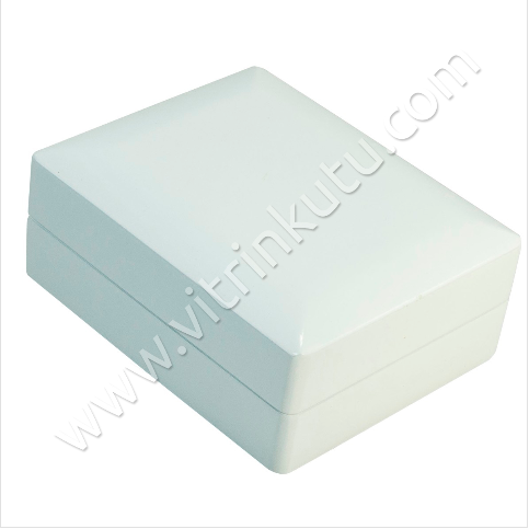 Küpe Takı Kutusu 9x11 cm Ahşap Beyaz - Thumbnail