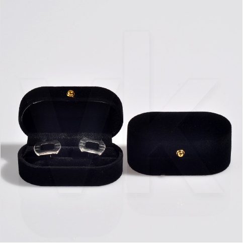 VitrinKutu - Flok Oval Kol Düğmesi Kutusu 7,5x4 cm (6'lı Paket)