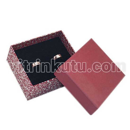 Sarmaşık Gümüş Desenli Çift Alyans Kutusu 6x9