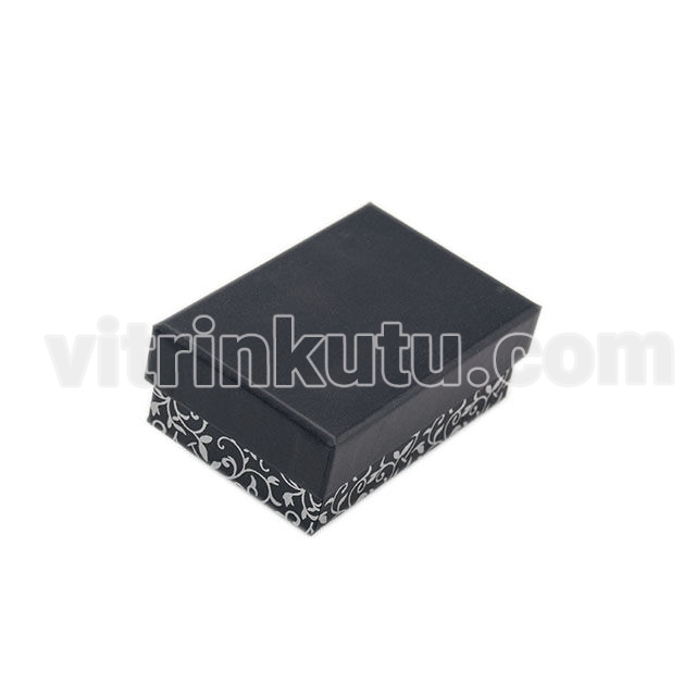 Sarmaşık Gümüş Desenli Çift Alyans Kutusu 6x9