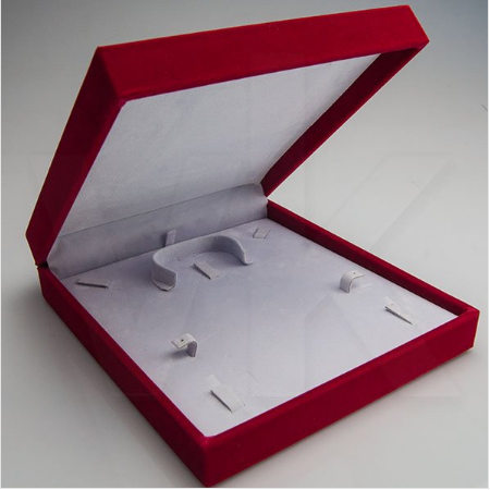 VitrinKutu - Set Takı Kutusu 19x19 cm Flok Kadife