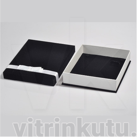 Set Takı Kutusu Kurdele Kuşaklı Kadife