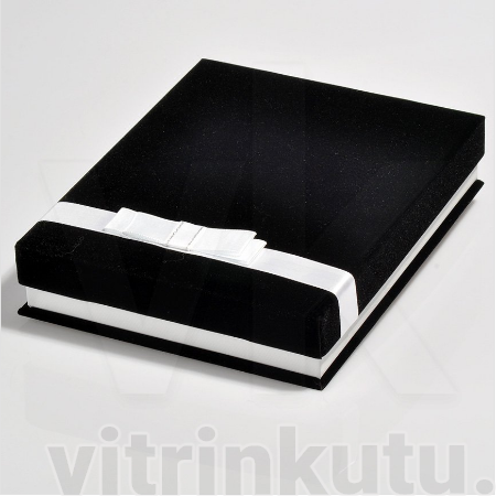 Set Takı Kutusu Kurdele Kuşaklı Kadife