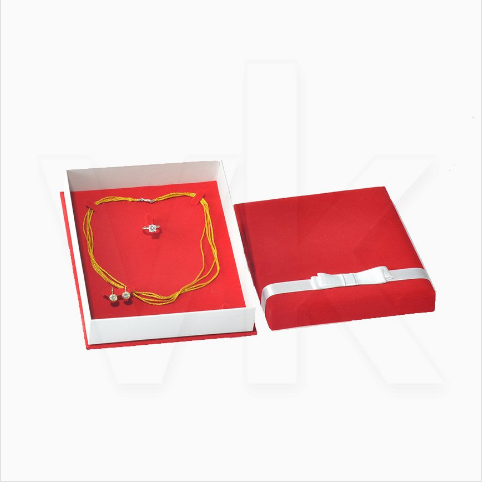 Set Takı Kutusu Kurdele Kuşaklı Kadife