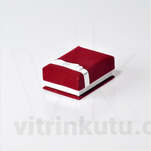 Set Takı Kutusu Mini Kurdele Kuşaklı Kadife