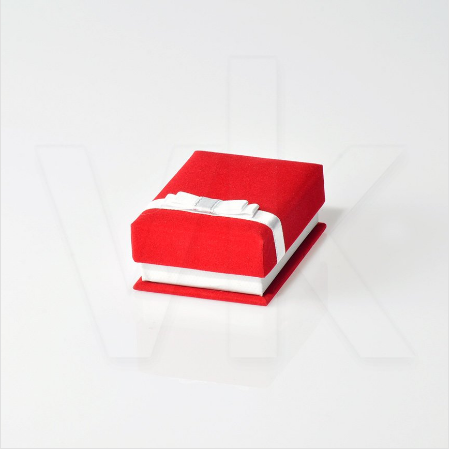 VitrinKutu - Set Takı Kutusu Mini Kurdele Kuşaklı Kadife