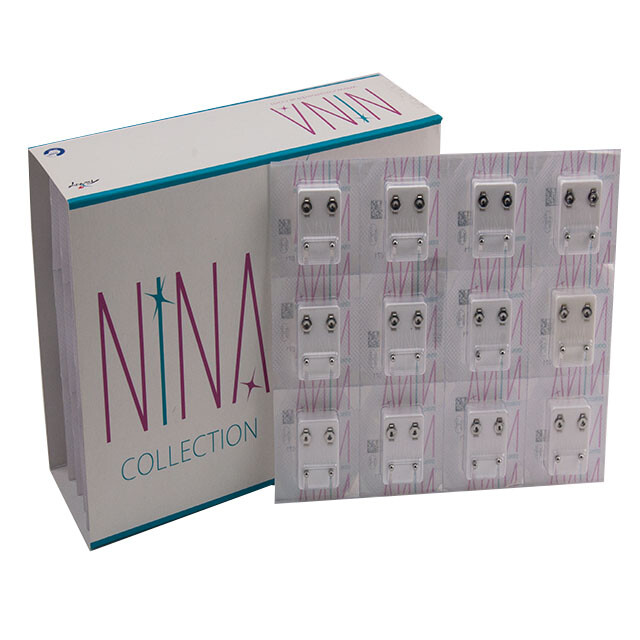 Steril Kulak Delme Küpesi 12 Çift Nina Beyaza Beyaz Top Mini - 2