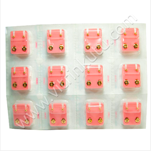 Studs Steril Kulak Delme Küpesi Mini Sarı Top 12 Çiftli Paket